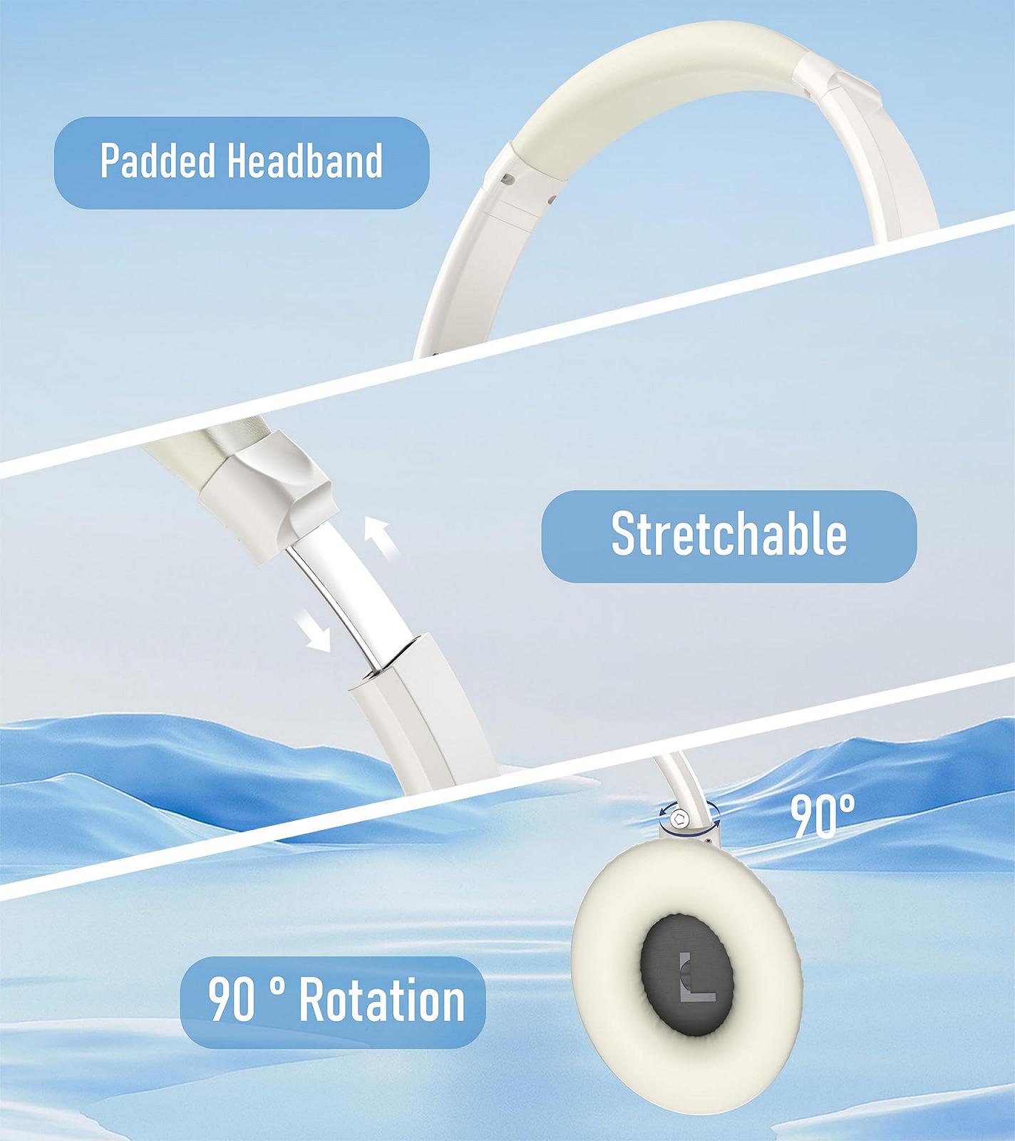 Навушники Lankey Sound Bluetooth Over-Ear 70 Годин Безпровідні Bluetooth з 3 Режимами EQ, фото №5