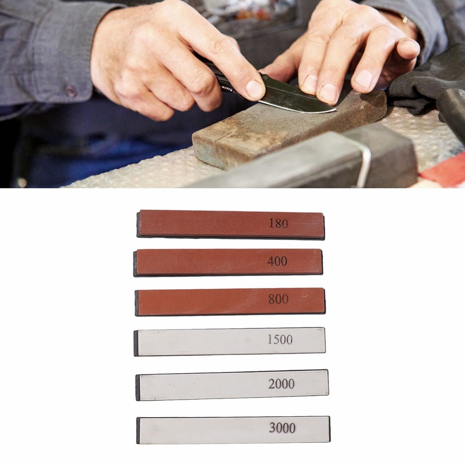 Набор точильных камней 6 шт. с угловой направляющей для ножниц, фото №4