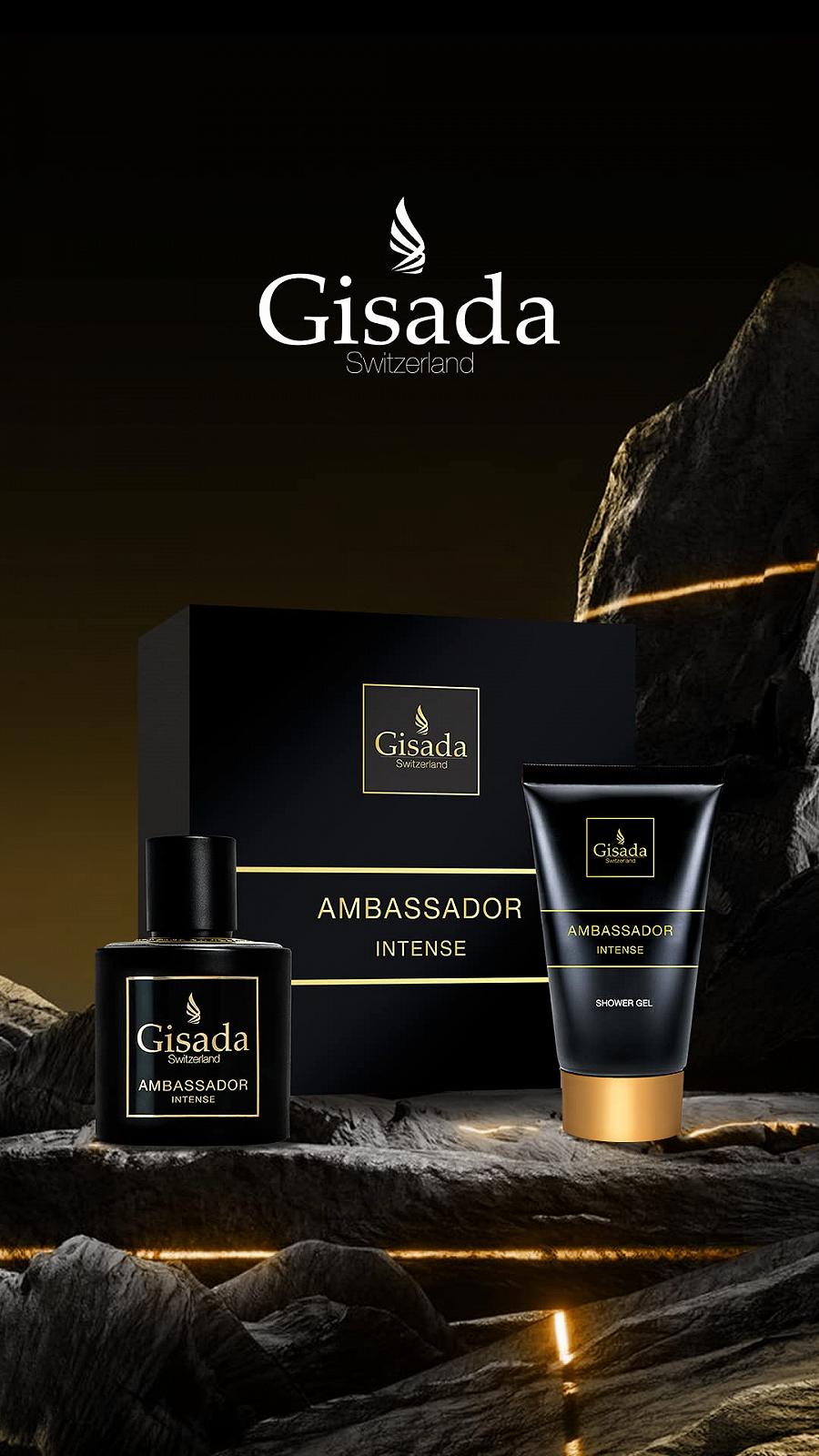Gisada Ambassador Intense Набор Парфюмерная вода 50 мл и Гель для душа 100 мл Пряный, Свежий Мужской Аромат, фото №2