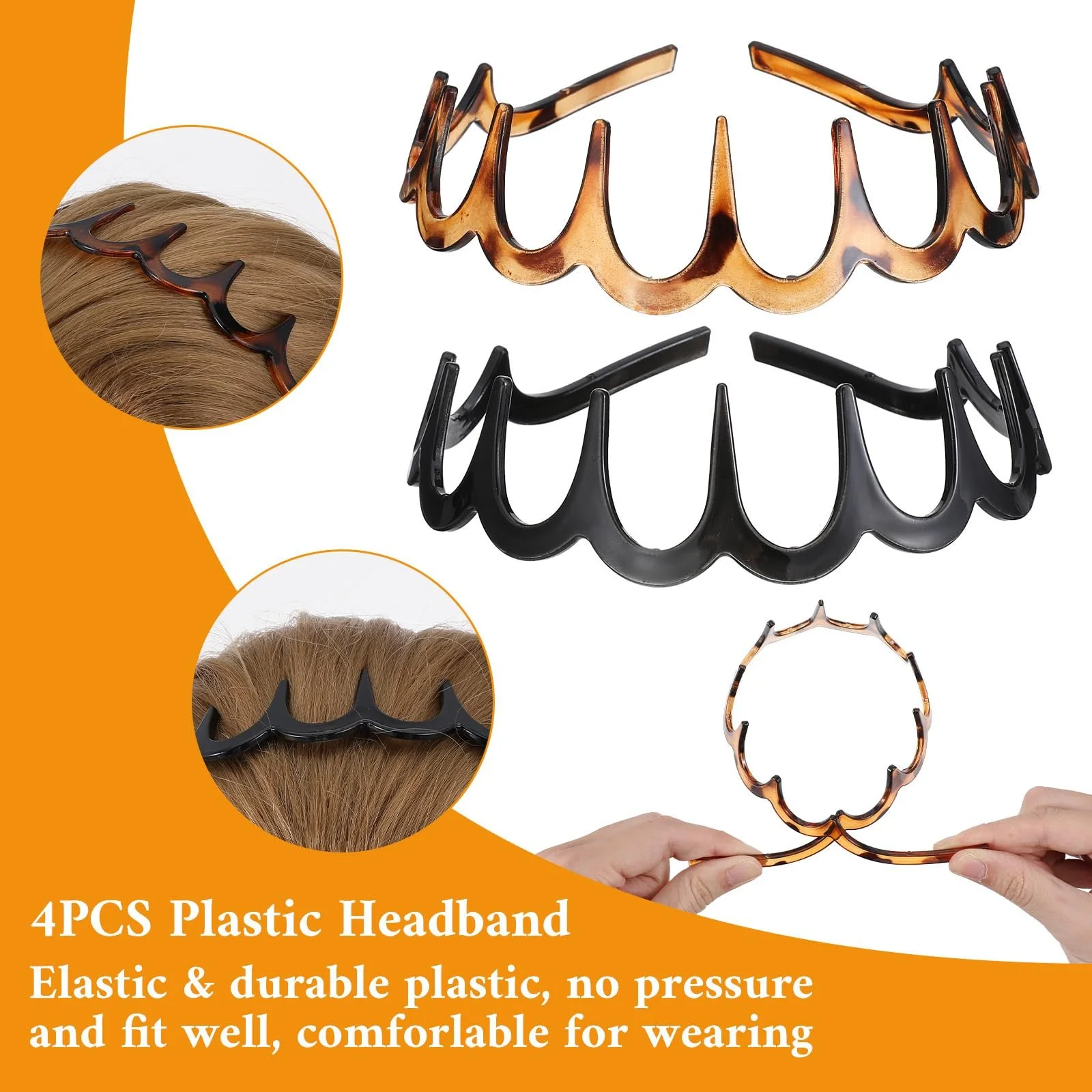 Обруч Zigzag Набір 4 шт. Без ковзання, для дівчат, фото №3