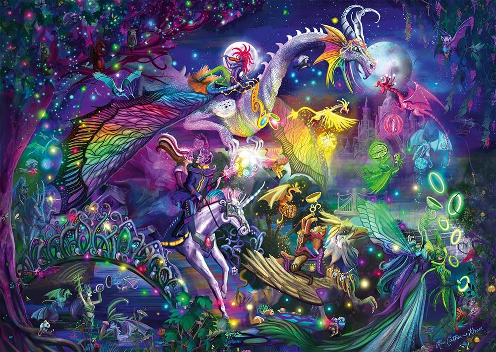 Пазл Schmidt Spiele Summer Night Circus 57586 Rose Cat Khan 1000 элементов, фото №3