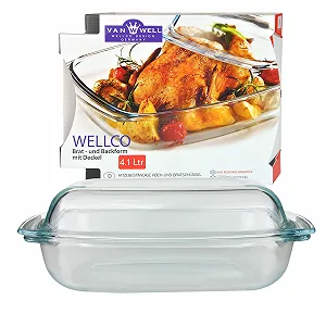 Купить Форма для запекания Van Well стеклянная с крышкой прямоугольная 4.1 л - Фото 1 Форма для запекания Van Well стеклянная с крышкой прямоугольная 4.1 л - Фото 1