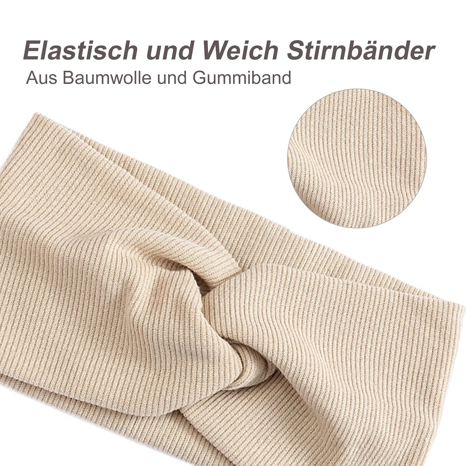 Пов'язка на голову VEGCOO Жіноча Зимова Широка, фото №3