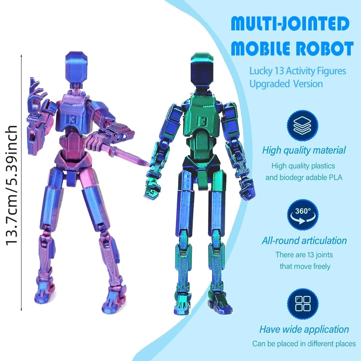 Набор фигурок T13 Titanium 13 Nova T-13 3D-печать Multi-Jointed Blua, фото №3
