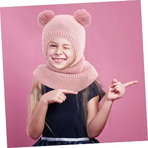 Шапка Abaodam зимова для дівчинки, м'яка в'язана synthetic.ua - Фото 1