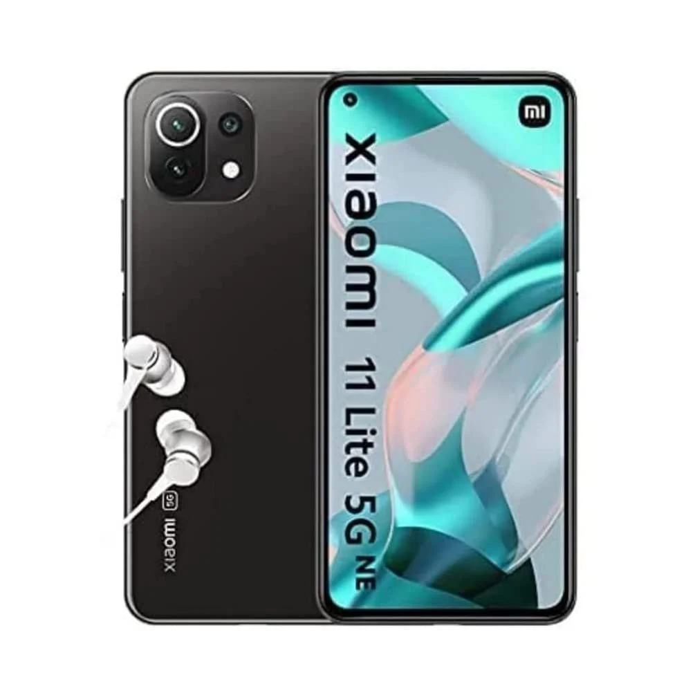 Смартфон Xiaomi 11 Lite 5G NE + навушники 6.55 дюймів FHD+ 128 GB 8 GB RAM 64 MP Dual SIM Android 11 Чорний, фото №1
