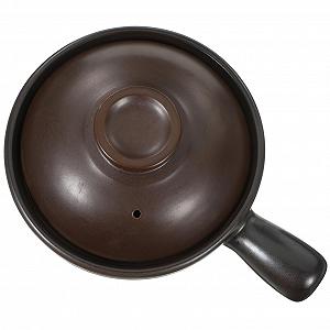 Горшок для запекания LIFKOME керамический с крышкой и одной ручкой - Фото 1