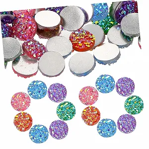 Набор страз с плоской задней частью 100 шт. Стразы для одежды своими руками Декоративные стразы Ювелирные изделия Термофиксирующиеся стразы Пластиковые драгоценные камни Декоративные украшения - Фото 1