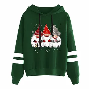 Толстовка Смешной Рождественский Гном Рождественский Джемпер Толстовка Гном Рождество Рождественский Смешной Наряд Северный Олень Рождественская Шапка Снежинки Лось с Капюшоном Пуловер - Фото 1