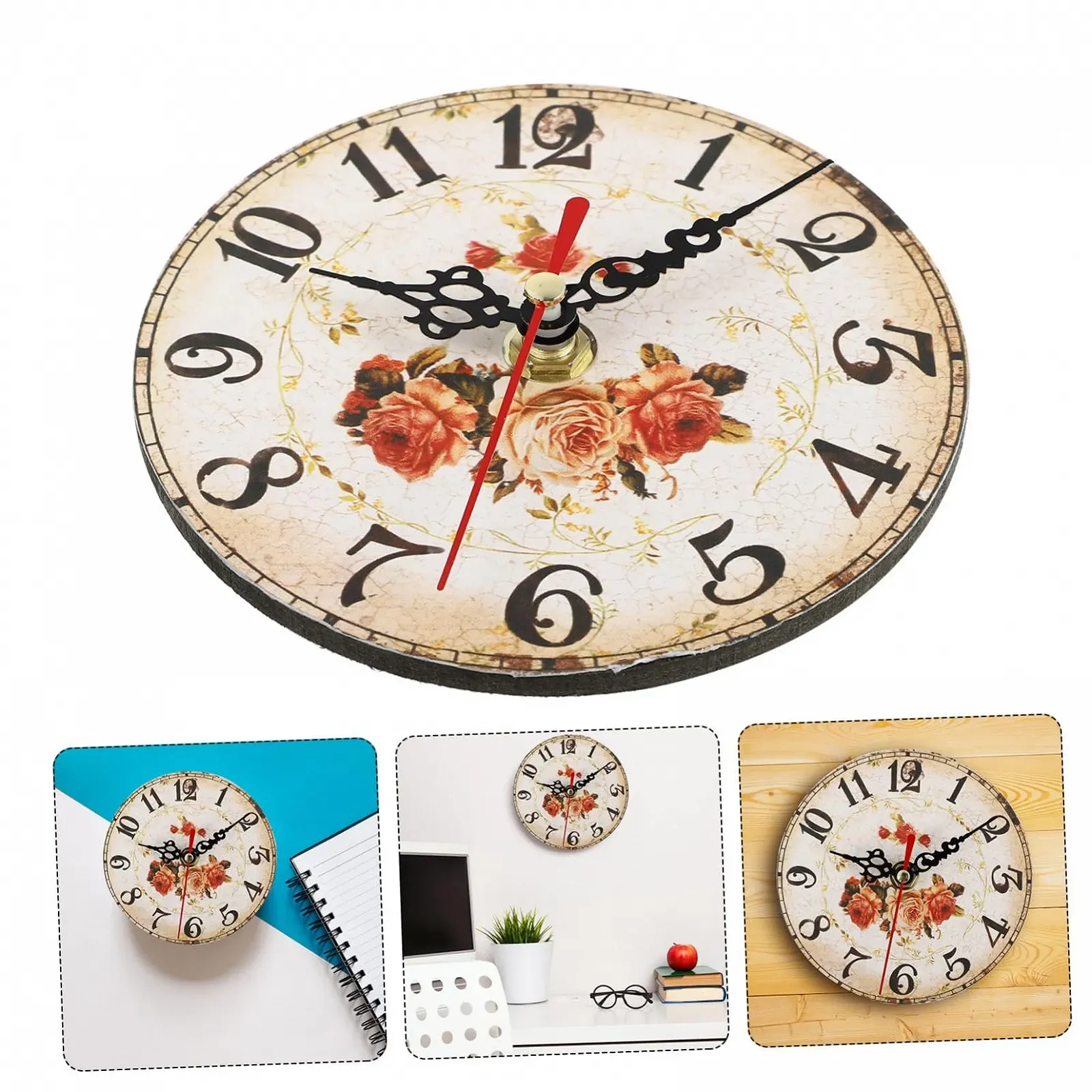 Годинник дерев'яний орнамент FUNOMOCYA, дерев'яний, прикраса для столу, фото №6 Годинник дерев'яний орнамент FUNOMOCYA, дерев'яний, прикраса для столу, фото №6