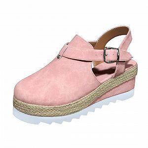 Босоножки CrEev Кожаные на платформе, с закрытым носком, ремешком на лодыжке, на каблуке - Фото 1