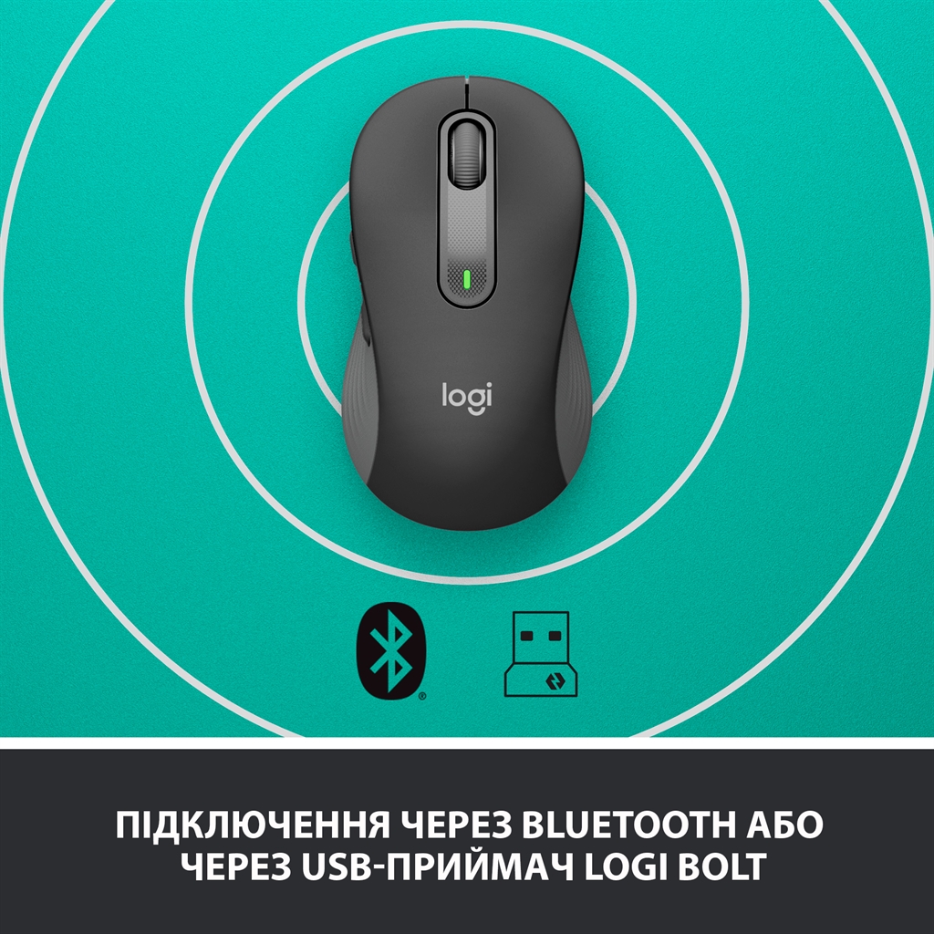 Мышь беспроводная Logitech Signature M650 (910-006253) Graphite USB, фото №5