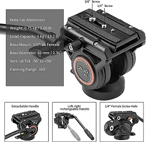Штатив ‎Cayer FP2450 Чорно-помаранчевий synthetic.ua - Фото 1