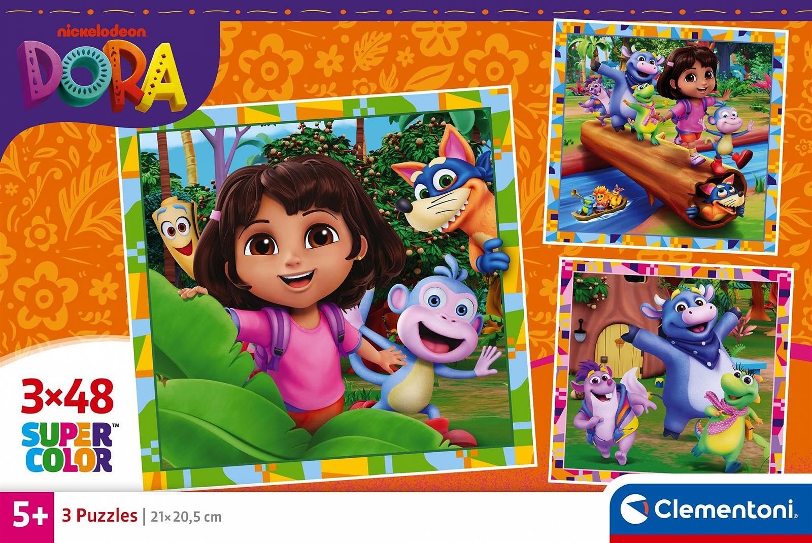 Пазл Clementoni Dora The Explorer 25078 3 x 48 деталей, фото №2