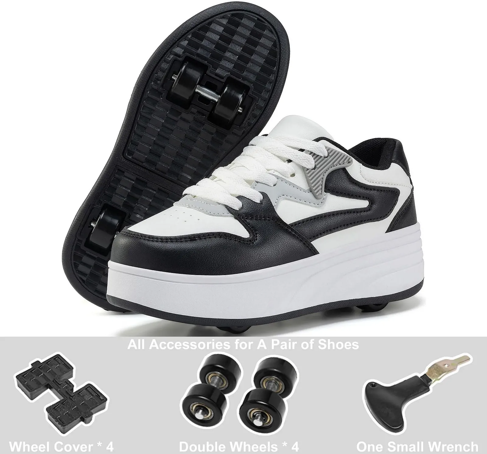 Роликові кросівки для дітей, для хлопчиків і дівчаток, зі знімними колесами, фото №4