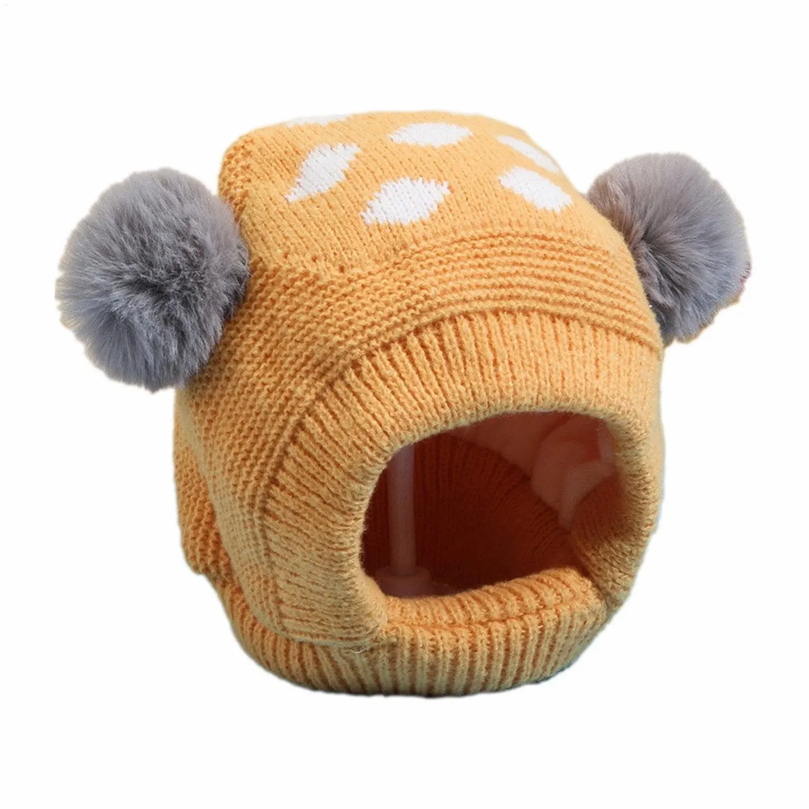 Вязаная шапка с защитой для ушей для детей, фото №1 Вязаная шапка с защитой для ушей для детей, фото №1