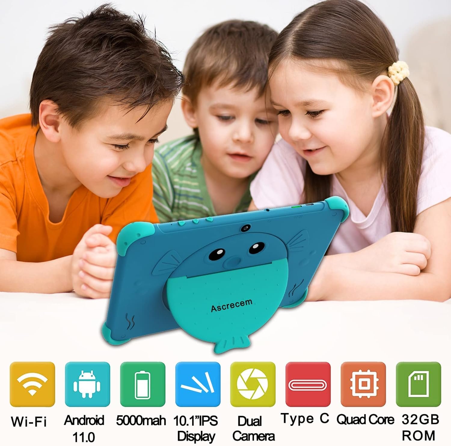 Планшет 10.1" Ascrecem Y101 2/32Gb 4 ядра Android 11 5000 mAh Синий, фото №3