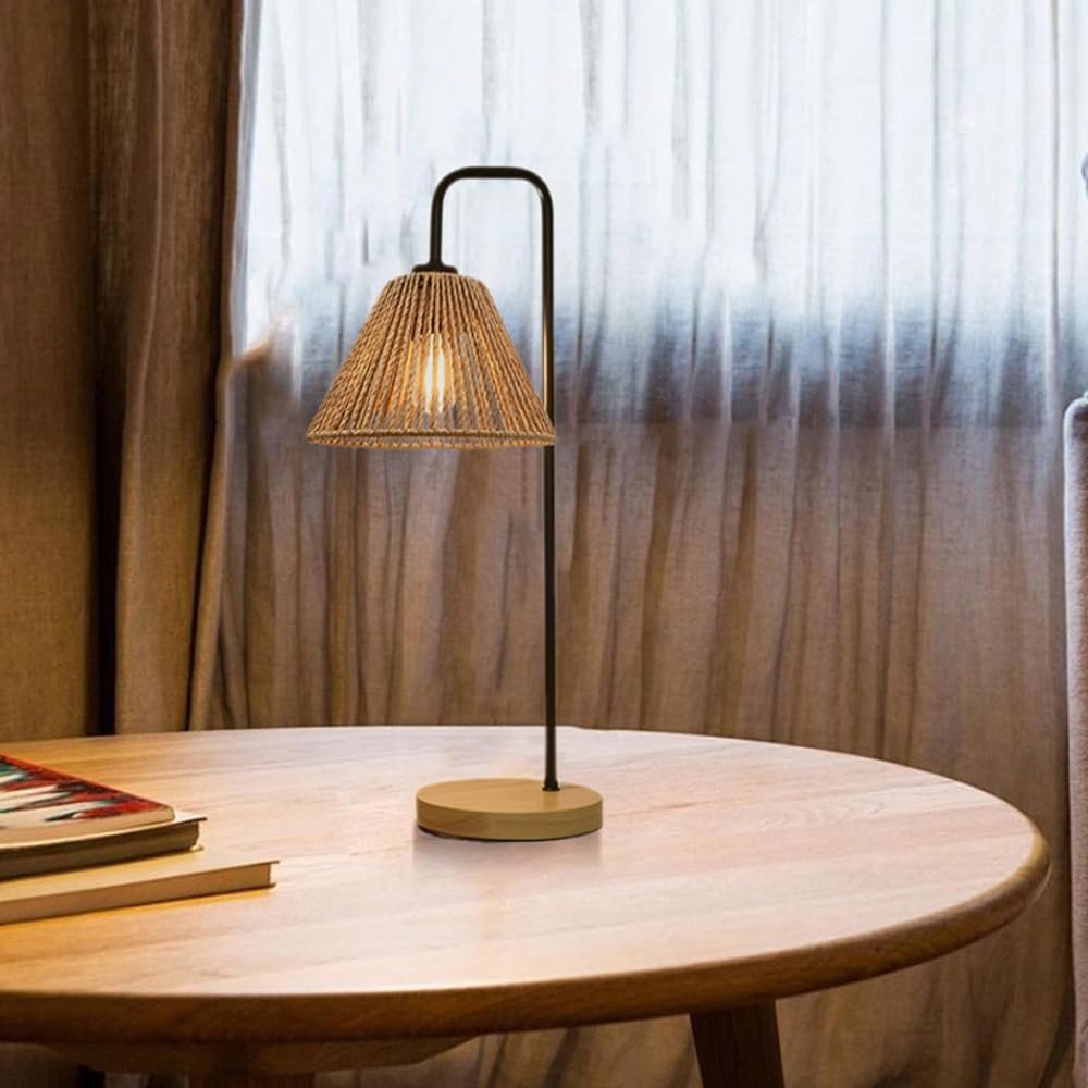 Настільна лампа Boho Rattan E27 44 см, фото №5