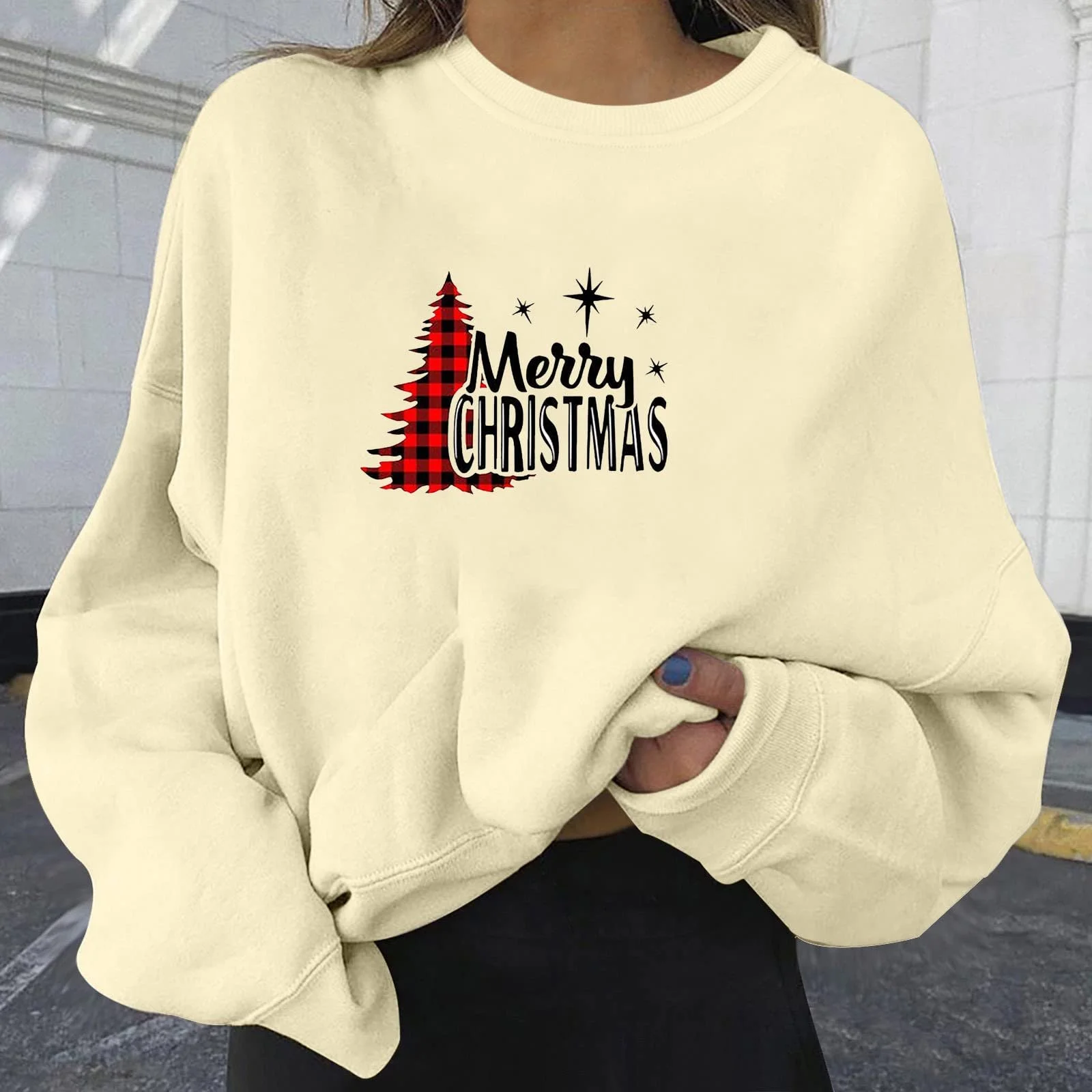 Рождественский джемпер Женский Смешной Графический Рождественский джемпер с принтом Персонализированный Элегантный Шикарный Свободный Верх Большого Размера Зимний Хлопковый Удобный, фото №2 Рождественский джемпер Женский Смешной Графический Рождественский джемпер с принтом Персонализированный Элегантный Шикарный Свободный Верх Большого Размера Зимний Хлопковый Удобный, фото №2
