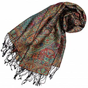 Шарф Шелк и Шерсть Lorenzo Cana Мужской 70 x 190 см Узор Пейсли, коричневый synthetic.ua - Фото 1