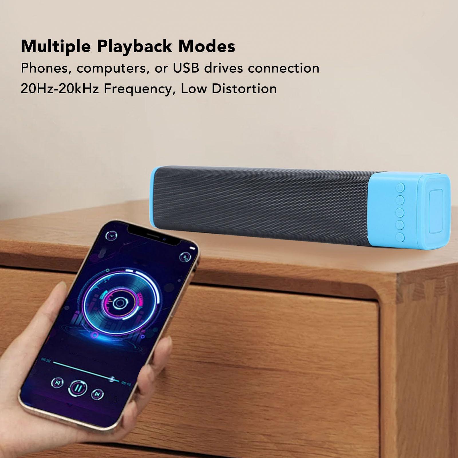 Soundbar VBESTLIFE RGB 2.0 Channel Multicolor BT USB AUX для Laptop Phone (Blue), фото №4