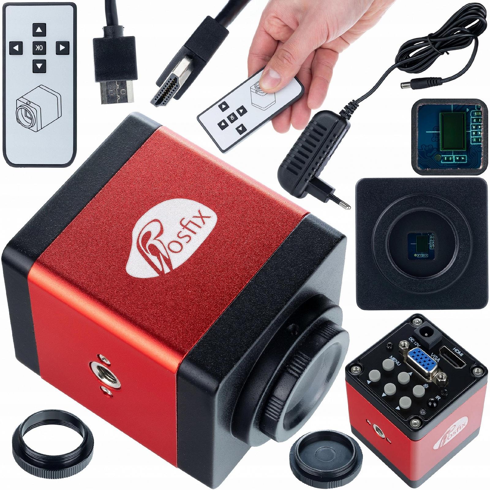 Цифровой микроскоп Rosfix Earth Pro MCEP-0.5X с камерой Draco RED PRO HDMI/VGA 2 Мп и силиконовым ковриком 380×260 мм, увеличение 7–45×, C-Mount, для лабораторий и промышленности, фото №9