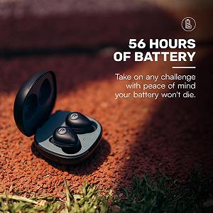 Наушники Raycon Fitness True Wireless Bluetooth с встроенным микрофоном 54 часа работы от аккумулятора IPX 7 водостойкие и с зарядным футляром (синий) synthetic.ua - Фото 1