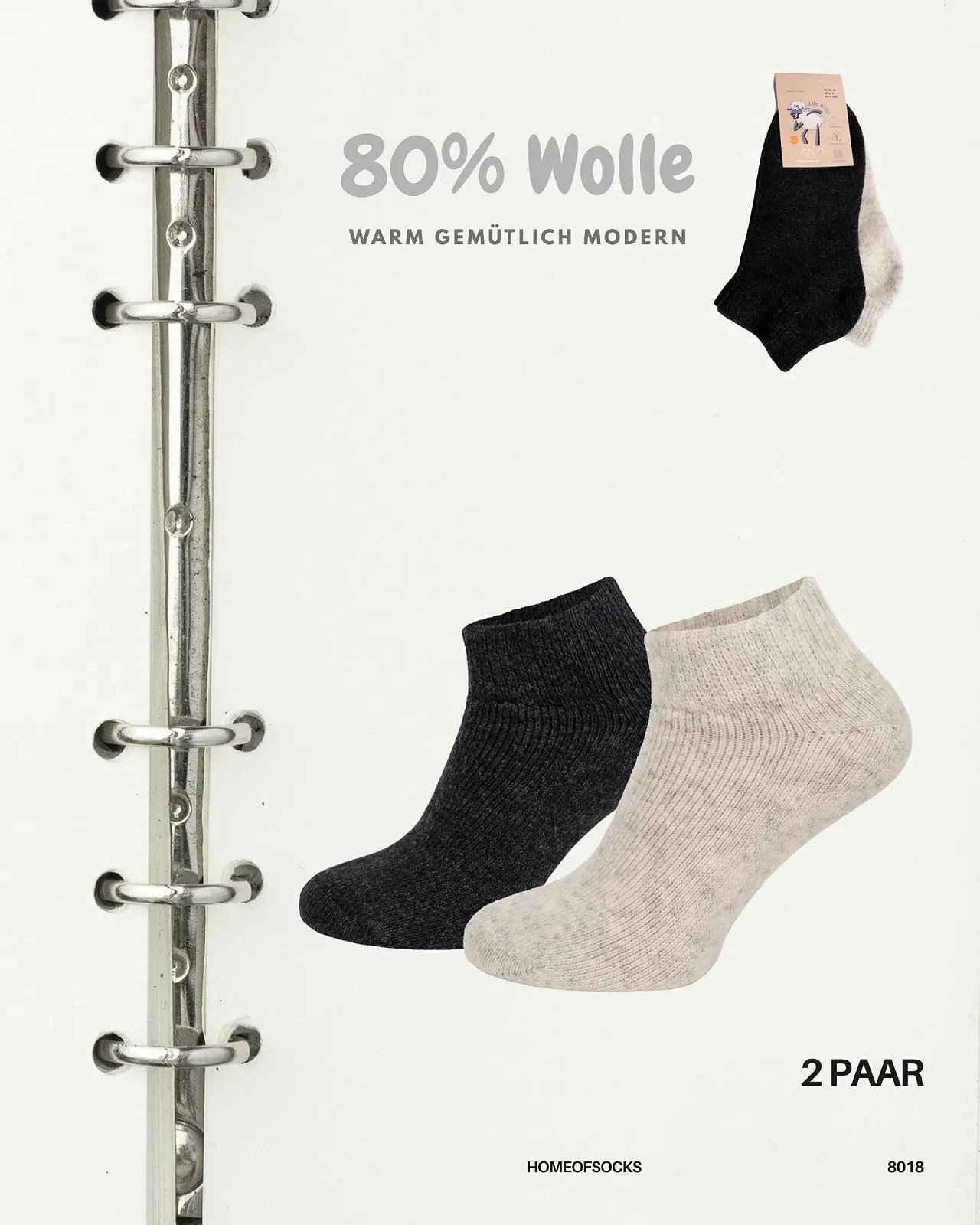 Носки Спортивные Шерстяные 80% Wool - Twin Pack Серый Антрацит, фото №7 Носки Спортивные Шерстяные 80% Wool - Twin Pack Серый Антрацит, фото №7