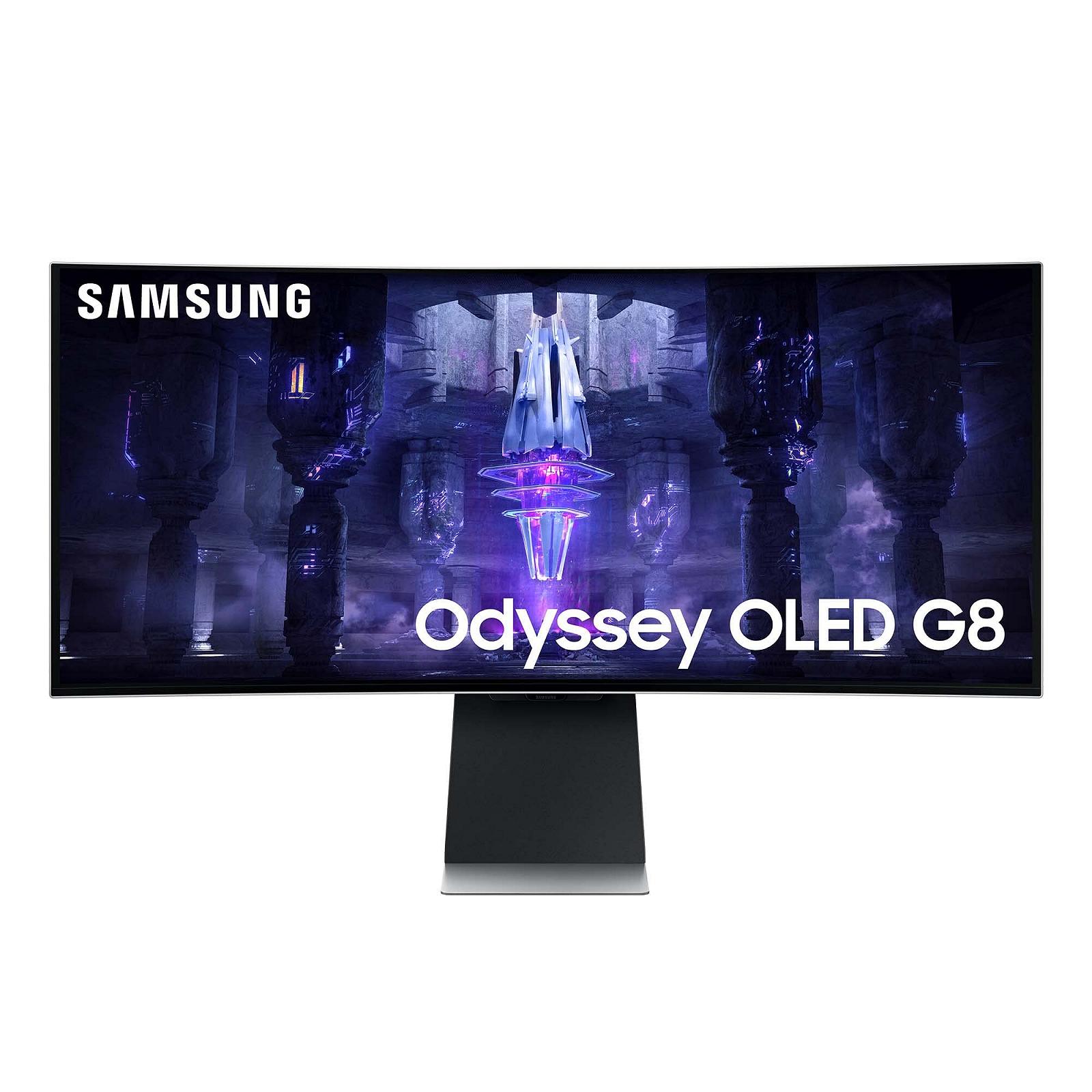 Монитор Samsung Odyssey OLED G8 S34BG850SU 34 дюйма AI Upscaling OLED Панель UWQHD Разрешение FreeSync Premium 0.03 мс Время отклика Частота обновления 175 Гц Серебристый, фото №1