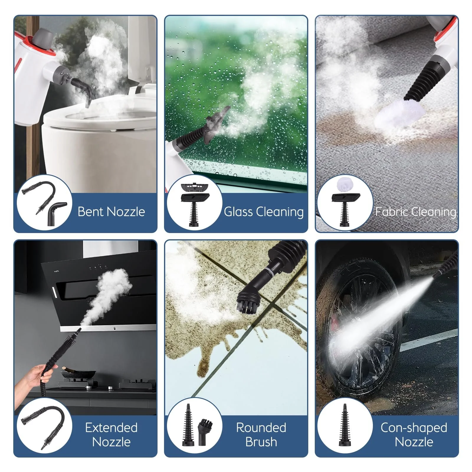 Пароочисник Irishom 900-1050 Вт 3 бар 3,5 л Біло-червоний, фото №5 Пароочисник Irishom 900-1050 Вт 3 бар 3,5 л Біло-червоний, фото №5