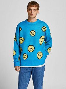 Пуловер JORSMILE KNIT CREW NECK KA KNT21 12206857-Hawaiian Ocean-Fit:WIDE Jack&Jones  M - Фото 1