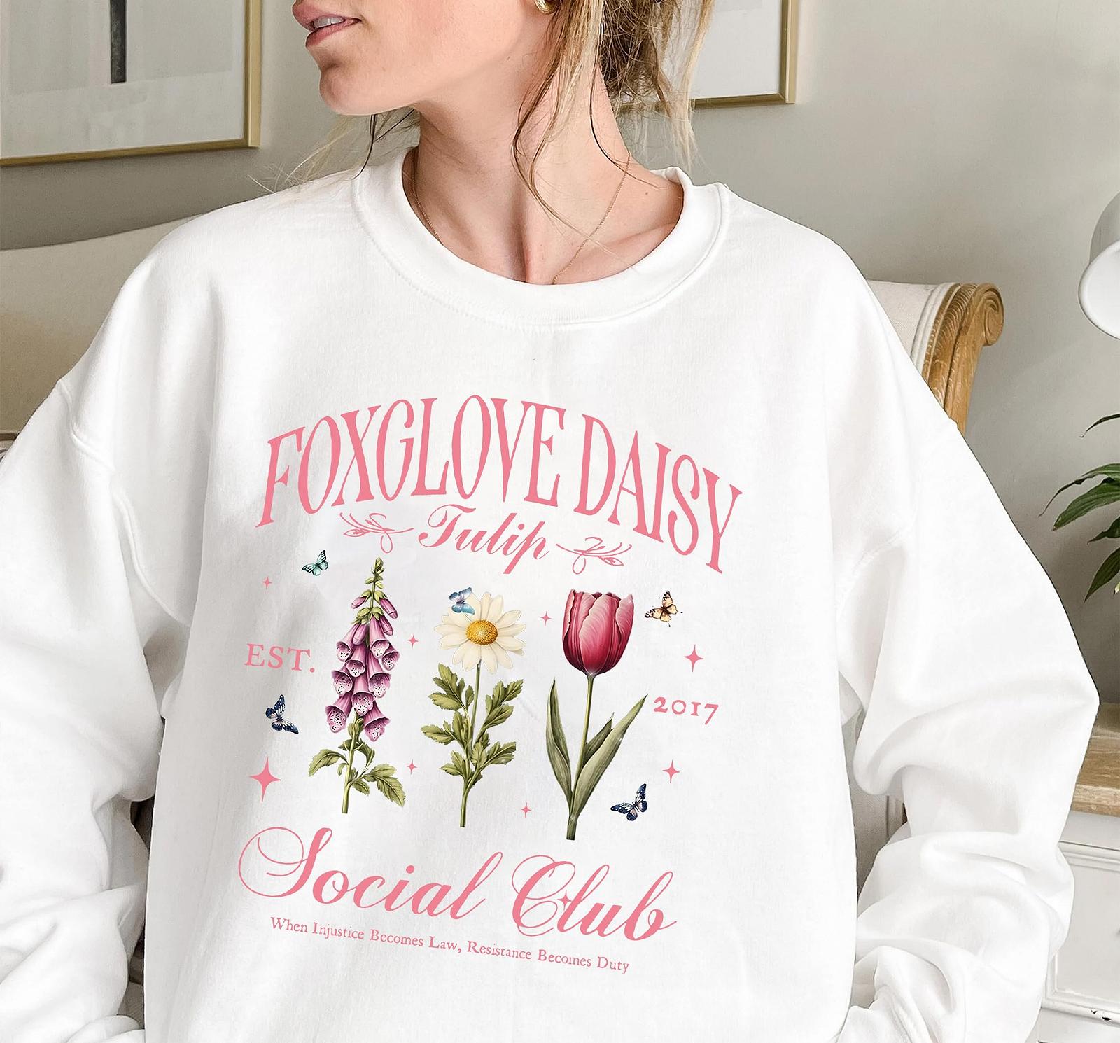 Свитшот Foxglove Daisy Tulip Est 2017 Social Club, фото №2