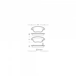 Комплект гальмівних колодок, дискове гальмо TRISCAN 8110 24028 для FIAT OPEL VAUXHALL - Фото 1