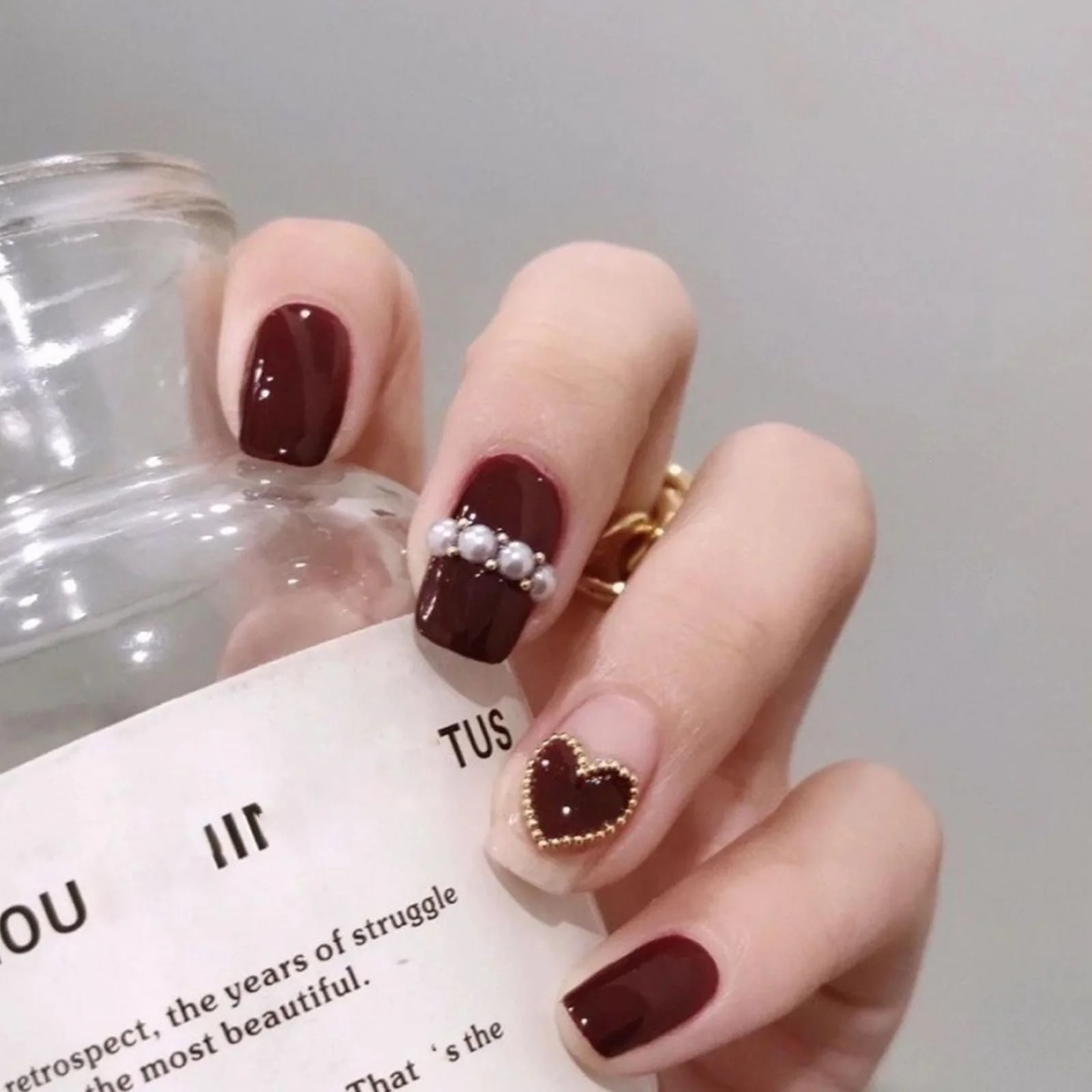 Стрази для нігтів, 2 коробки/24 відділення, білі намистини, фото №4