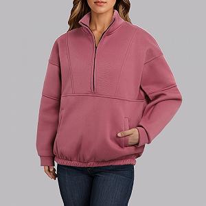 Женские свитшоты на молнии Backwood, зимние, осенние, повседневные, трендовые Y2K, на четверть молнии, воротник, длинный рукав, стойка, модные, милые, классные 2025 synthetic.ua - Фото 1