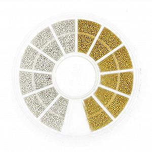 Прикраса для нігтів Бісер Ікра Срібло Золото Бісер Ікра Змішаний Манікюр DIY Диск - Фото 1