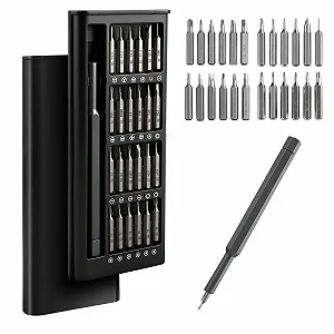 Набір міні-викруток 25 в 1 прецизійний магнітний для електроніки та годинників - Фото 1