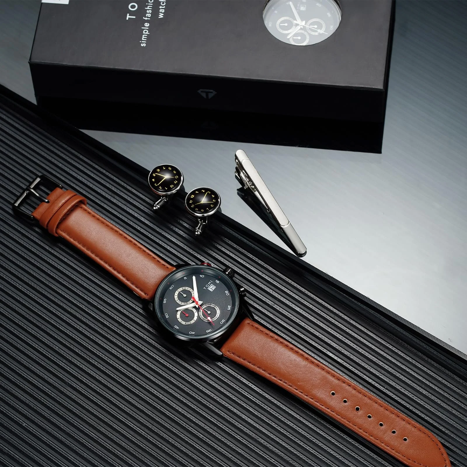 Чоловічий годинник CIVO Чорний, фото №8