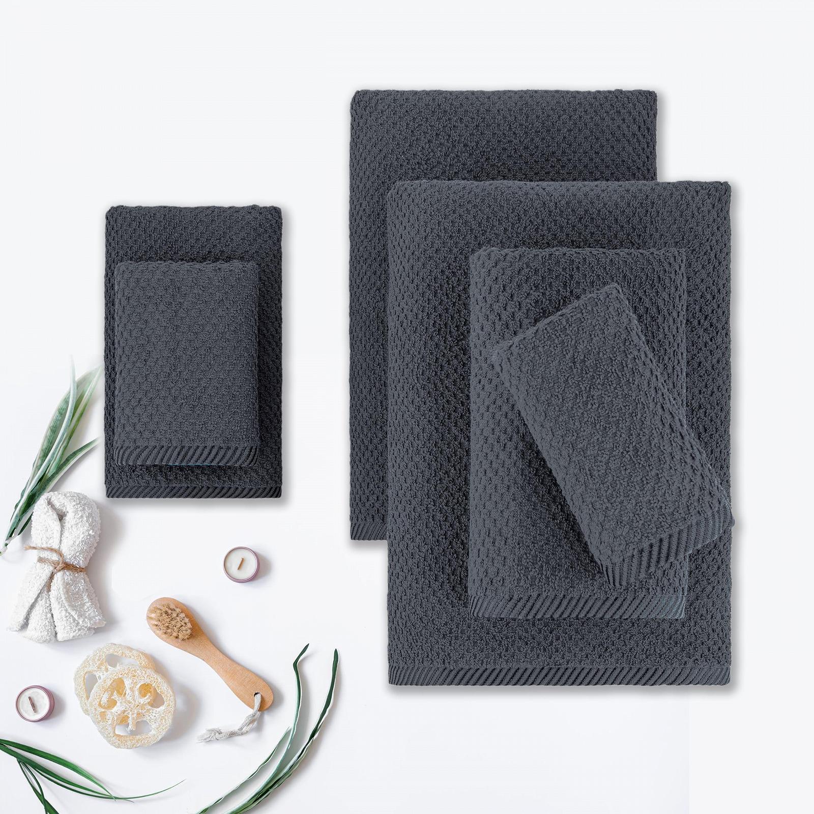 Набір рушників Casa Copenhagen Popcorn 6 шт. 600 gsm Єгипетська бавовна Pine Grey, фото №3
