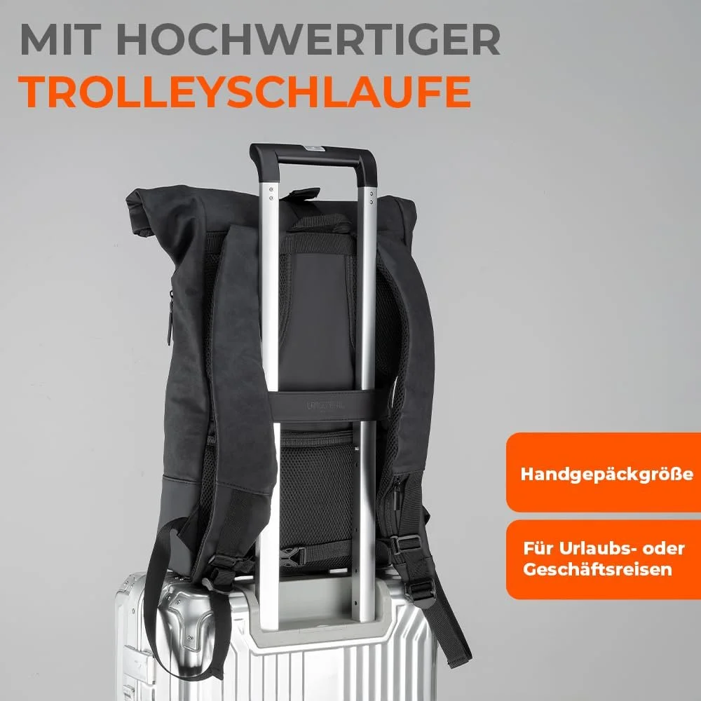 Рюкзак Rolltop LANGENBERG NAP 22L з кріпленням до валізи, фото №5 Рюкзак Rolltop LANGENBERG NAP 22L з кріпленням до валізи, фото №5