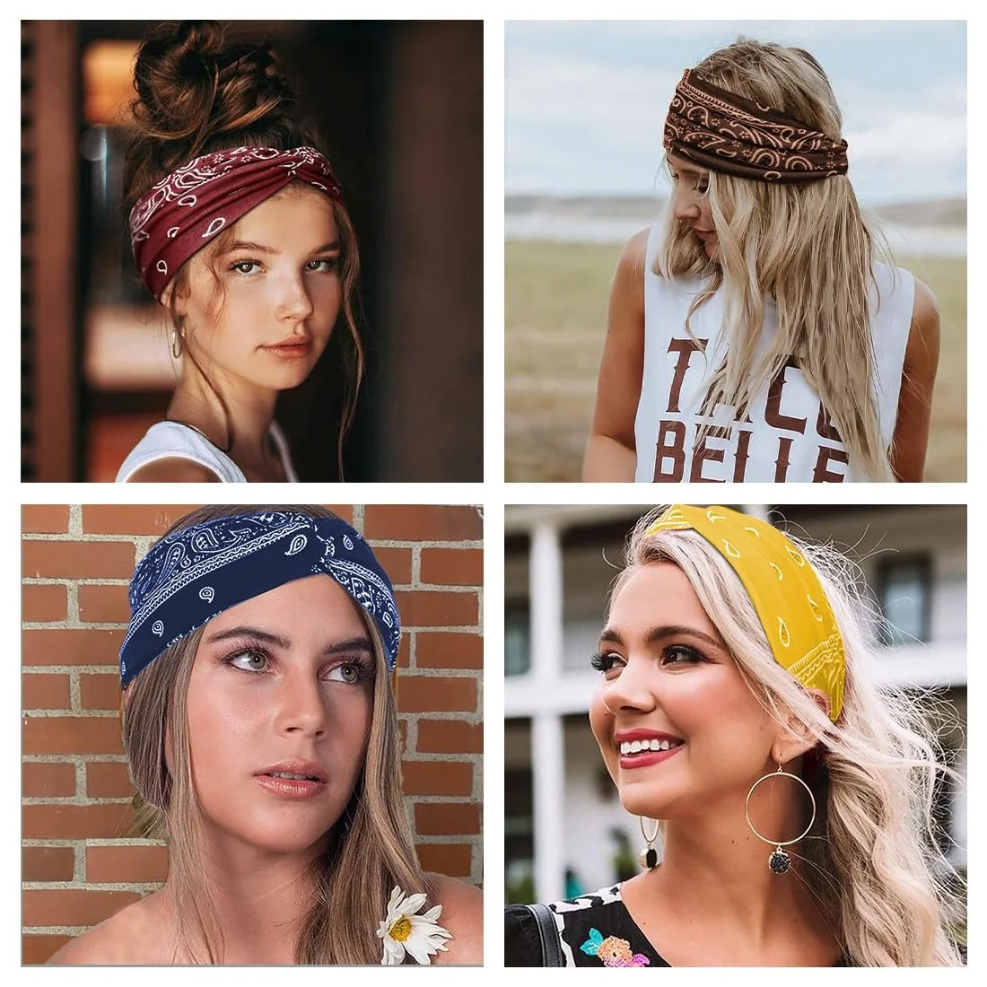 Пов'язка Еластична Широка М'яка 4 шт. Літня Богемна, фото №6