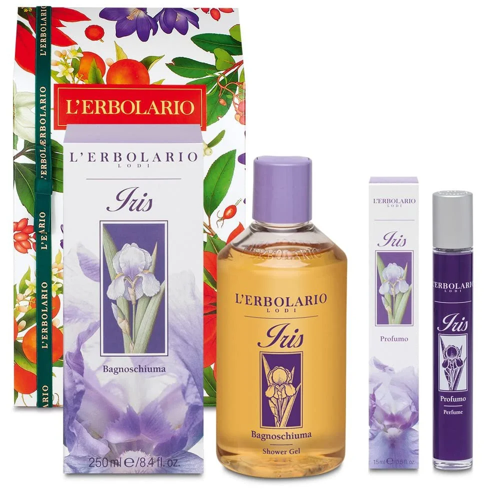 Подарунковий набір L'Erbolario Iris Duo - Гель для душу 250 мл + Парфум 15 мл + Безкоштовний CC Крем Rougj Medium Shades 25 мл, фото №1