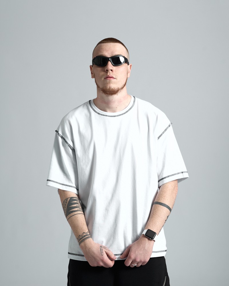 Футболка оверсайз Ogonpushka Gvng біла, фото №5