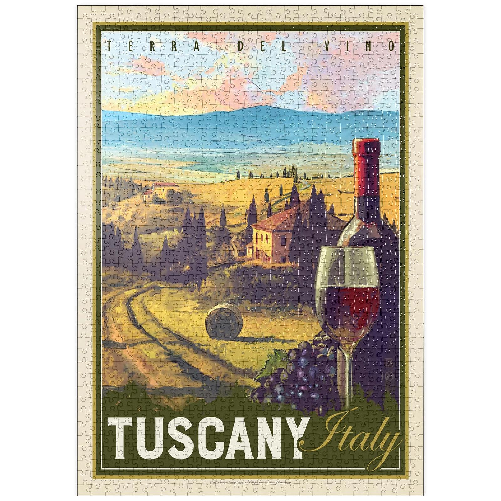 Пазл MyPuzzle Special Collection Italy, Tuscany: Terra Del Vino (Wine Country), Vintage Poster 1000 елементів, фото №1