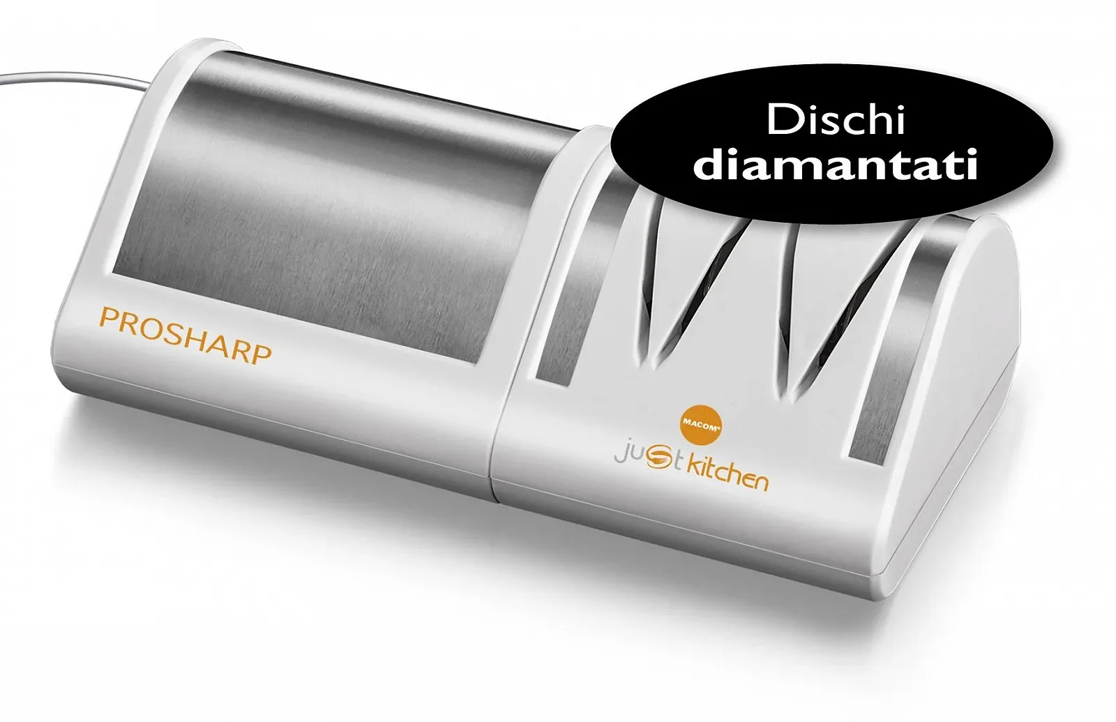 Точилка для ножів електрична Macom Just Kitchen Prosharp 827 White and Steel, фото №4