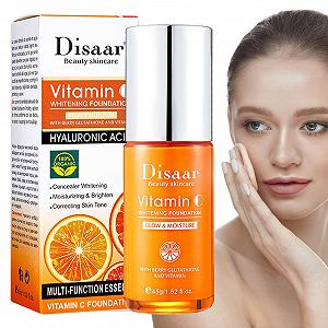 Тональний крем Shichangda Vitamin C 1.52 fl.oz Oil-Free з повним покриттям Освітлюючий Зволожуючий Рідкий - Фото 1