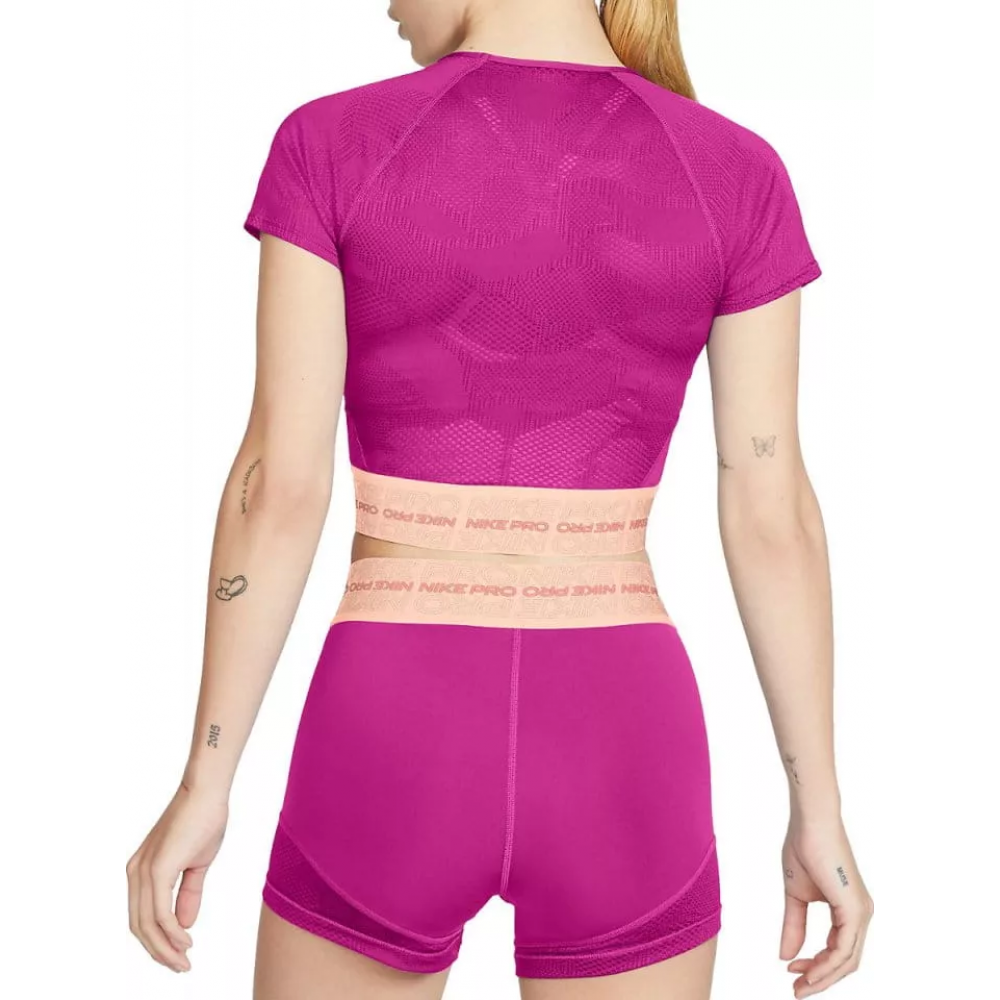 Футболка Nike W DRY CRP SS TP MAT VNR SU XS, фото №2