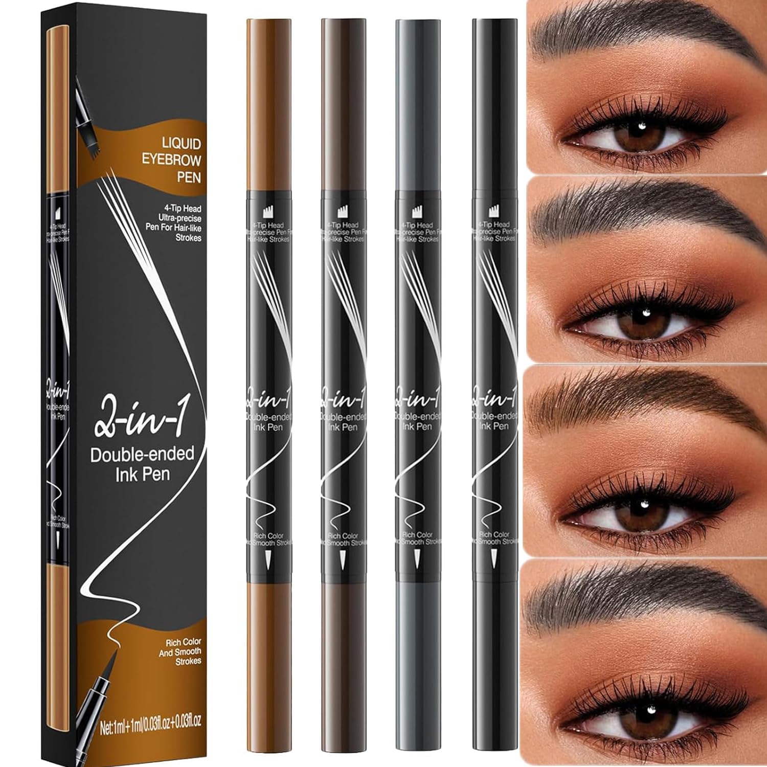 Карандаш Buletboard Microblading wasserfester 2-in-1 4-Spitzen-Microblading 4PCS, фото №1