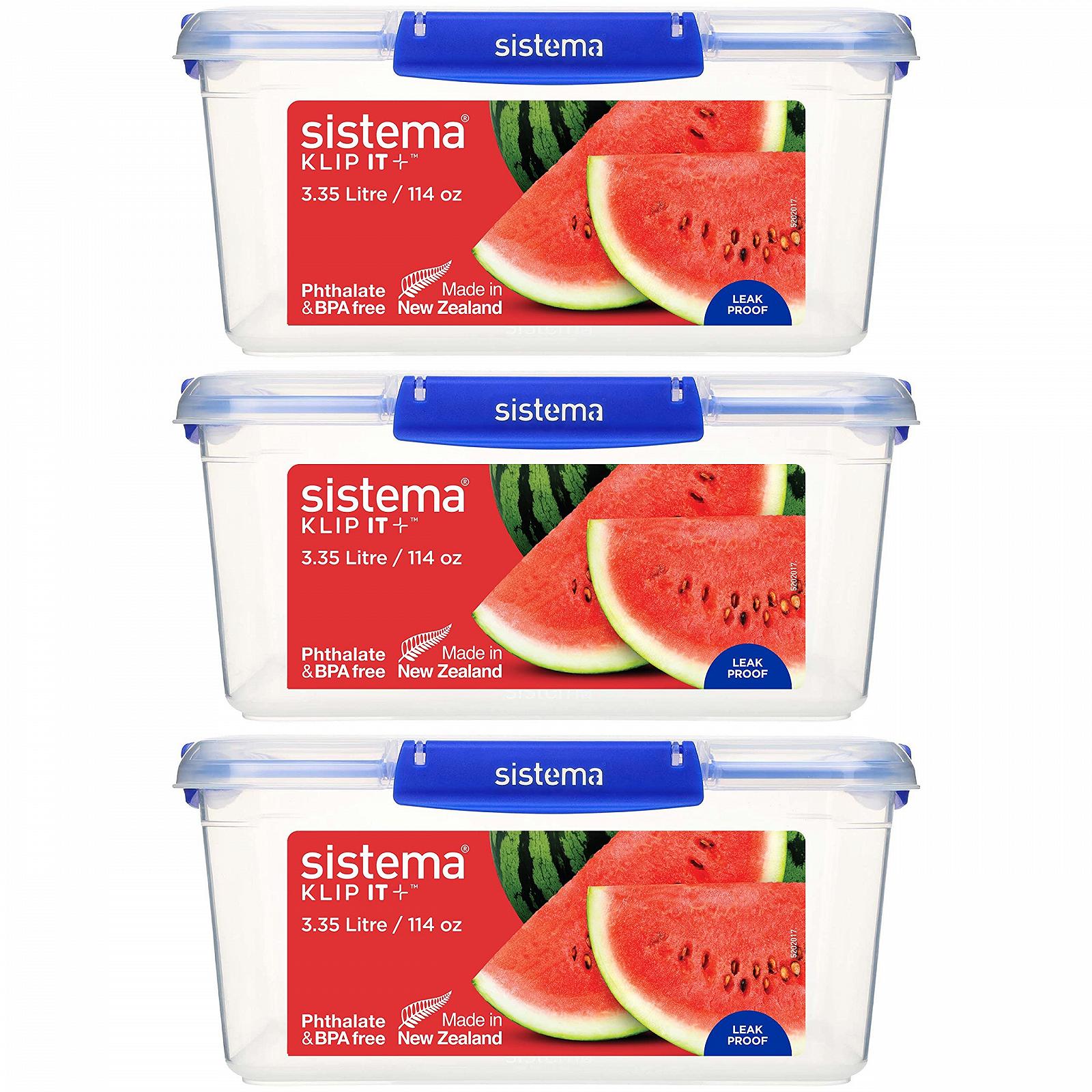 Набір ємностей Sistema Klip It Plus 3.35 L 3 шт., фото №1