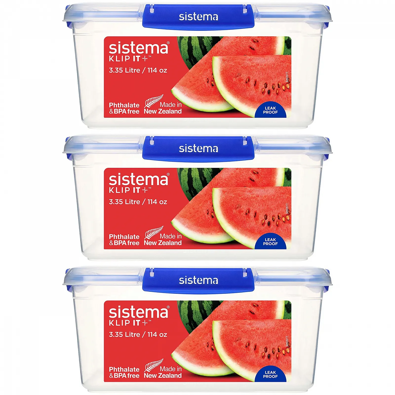 Набір ємностей Sistema Klip It Plus 3.35 L 3 шт., фото №1